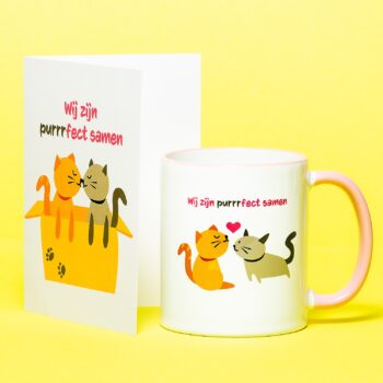 Mok Wij zijn purrrfect samen - Mok en kaart