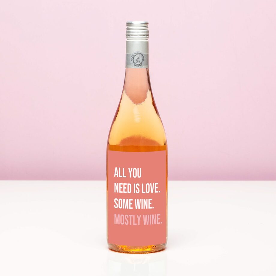 Wijnfles All you need is love - Rosé (Blush Rosé)