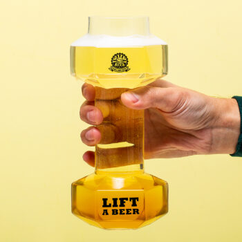 Dumbbell bierglas