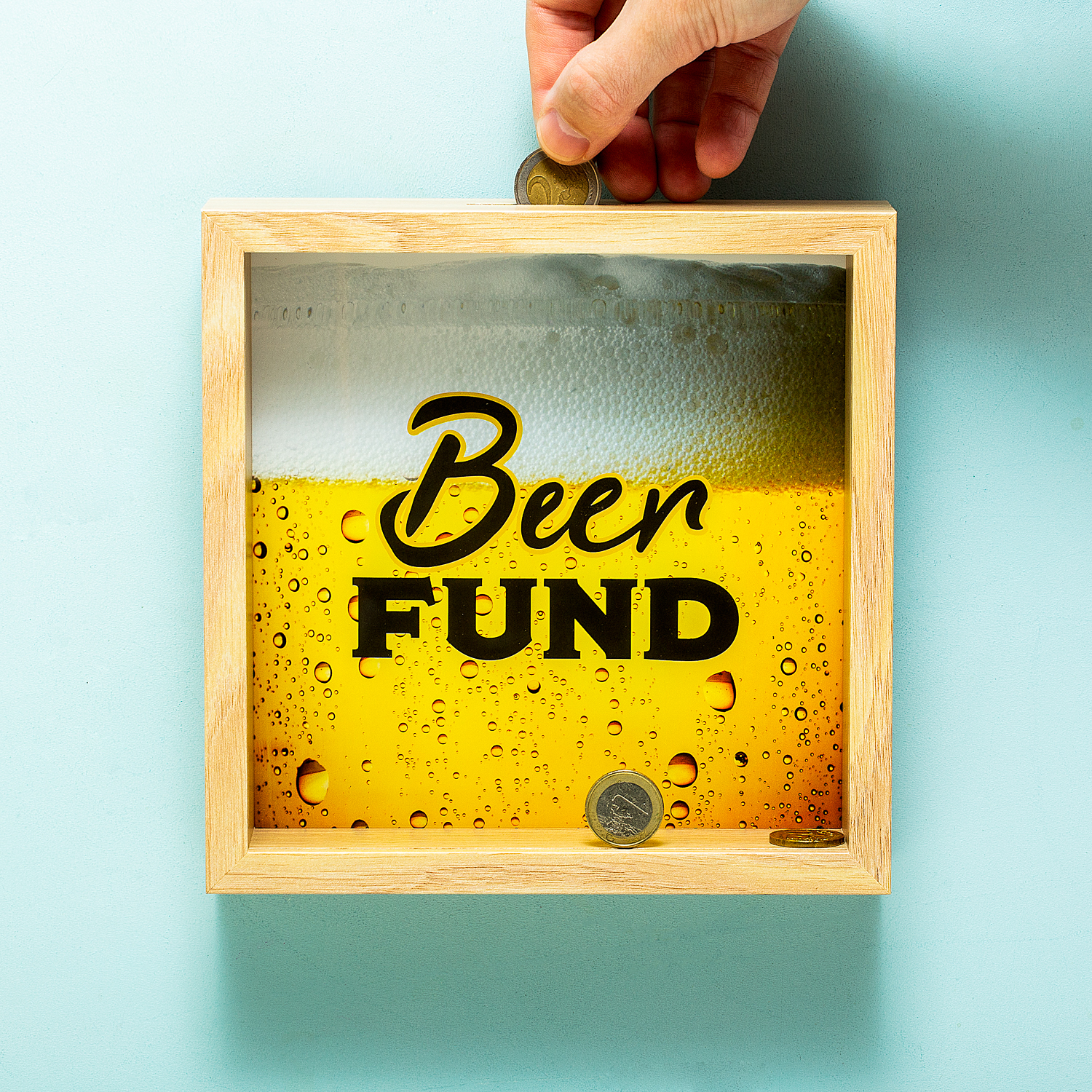 Houten Spaarpot Beer Fund