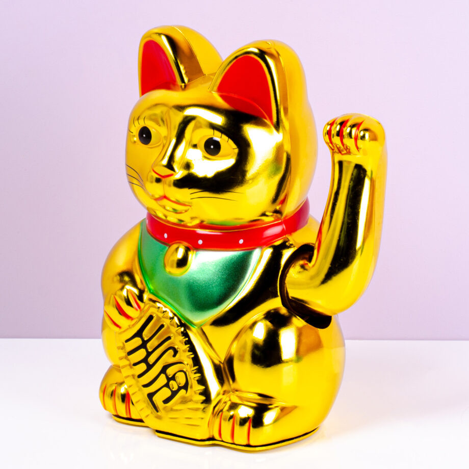 Zwaaiende Lucky Cat - Goud