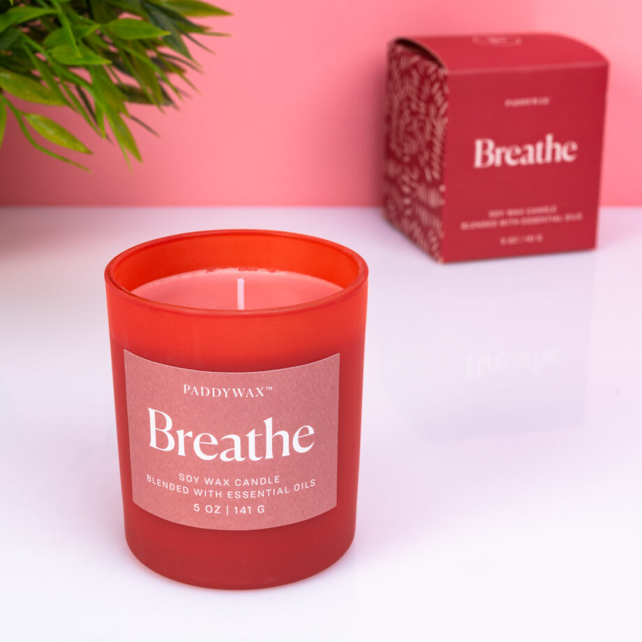 Wellness geurkaars - Breathe (rood)