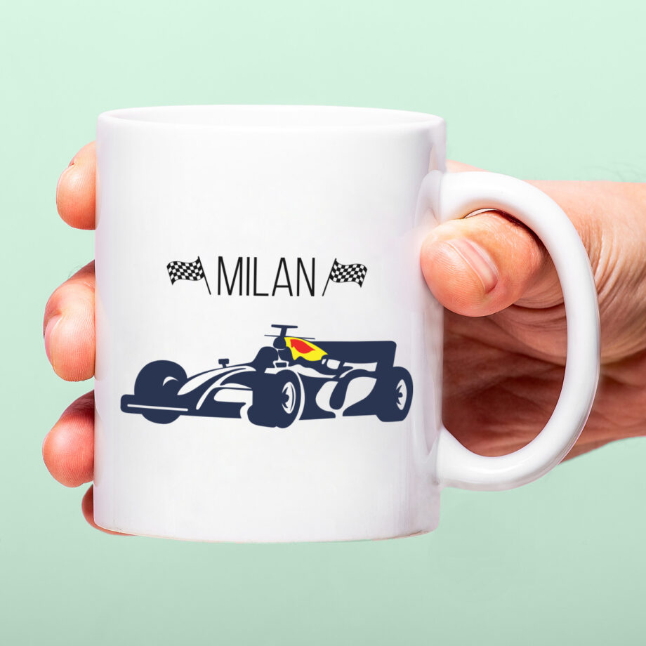 Gepersonaliseerde Formule 1 mok met naam