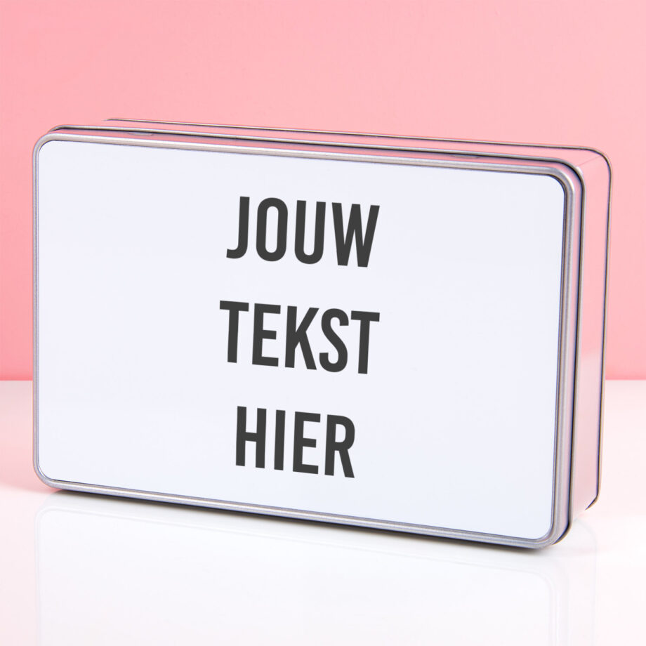 Gepersonaliseerd bewaarblik met tekst